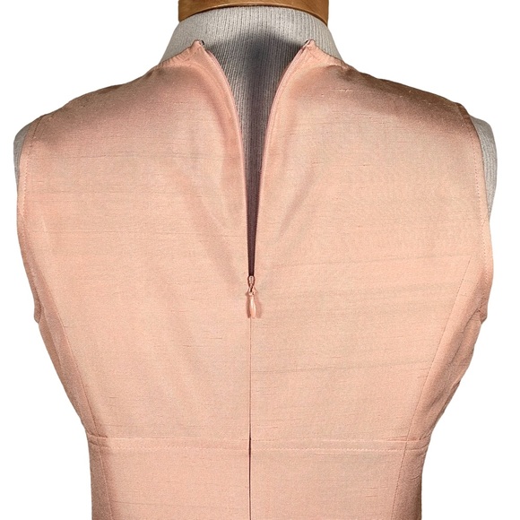 Sara Campbell Petites Women’s Light Peach Silk Tailored Sheath Dress 4 EUC - Picture 10 of 16